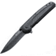 Kizlyar Biker-Z V1 Folding Knife,3.625in,Black Titanium AUS-8 Stainless Blade,Contoured 3D Textured Black G-10 Handle KK0128