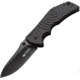 Kizlyar Bloke X Folding Knife,3.875in,D2 Steel Standard Edge Wide Blade,Textured Black G-10 Handle KK0151