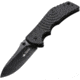 Kizlyar Bloke X Folding Knife,3.875in,Stainless Standard Edge Wide Blade,Textured Black G-10 Handle KK0149