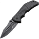 Kizlyar Bloke Z Folding Knife,3.875in,D2 Steel Standard Edge Wide Blade,Textured Black G-10 Handle KK0159