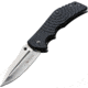 Kizlyar Bloke Z Folding Knife,3.875in,Satin Stainless Standard Edge Wide Blade,Textured Black G-10 Handle KK0156