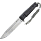 Kizlyar Delta Tactical Echelon Fixed Blade Knife,6in,Satin Broad Tip Blade,Black Kraton Handle KK0207