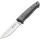 Kizlyar Santi Fixed Blade Knife,3.5in,Satin Stainless Drop Point Blade,Ergonomic Black/Gray Micarta Handle KK0045