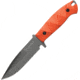 Kizlyar Severus Fixed Blade D2 Org Knife, 5 stonewash finish D2 tool steel blade, Orange sculpted G10 handle, KK0145