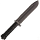 Kizlyar Survivalist Z D2 Black Knife, 12.5 overall, Grooved and textured black aluminum handle, KK0077