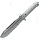 Kizlyar Survivalist Z D2 Gray Knife, 12.5 overall, Grooved and textured black aluminum handle, KK0078