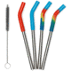 Klean Kanteen Straw, 8mm - 4 Pack, Multi-Color/Brushed Stainless, Short, 1009508