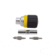 Klein Tools 6in1 Multi-Bit Ratcheting Screwdriver, Stubby, Ph, Sl, Sq, Nut Bits, Black/Yellow, 32594