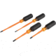 Klein Tools Cabinet Screwdriver Set, Slim-Tip Insulated Phillips, Square, 4Piece, Orange/Black, 33734INS