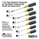 Klein Tools Cushion-Grip Screwdriver Set 7-Piece, 85076