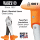 Klein Tools Diagonal Cutting Plier, High Leverage, 8In, Orange, D228-8-INS