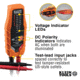 Klein Tools Electronic AC/ DC Voltage Tester, 12 - 600V, Orange/Black, ET60