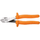 Klein Tools Insulated Diagonal Cutting Pliers, Heavy Duty, Angled Head, 8In, Orange, D2000-48-INS