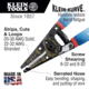 Klein Tools Kurve Wire Stripper/Cutter Solid 20-30 AWG &amp; Stranded 22-32 AWG Wire Klein, 11057