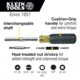 Klein Tools Multi-Bit Screwdriver/Nut Driver, 10in1, Heavy Duty, Black/Yellow, 32557