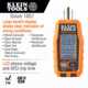 Klein Tools GFCI Receptacle Tester w/LCD, Orange/Black, RT250