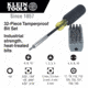 Klein Tools Screwdriver w/32-Piece Tamperproof Bit Set Magnetic, 32510