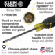 Klein Tools Square Reces Screwdriver Set, 4Piece, Black/Yellow, 85664