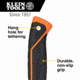 Klein Tools Straight-Claw Hammer, 18oz, 15In, Orange/Black, H80718