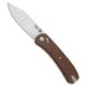 Knafs Co. KNAFS Lander 2 Clutch Lock Clip Point Knife Brown Micarta 3.25" Satin, Brown, CPM S35VN, adult, BHQ-208425