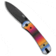Knafs KNAFS Lander 1 Liner Lock Knife Mexican Blanket Printed G-10 2.75" Black SW, Black/Blue/Orange/Yellow, D2, adult, BHQ-234110