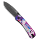 Knafs KNAFS Lander 1 Liner Lock Knife Sfank &amp; Gary G-10 2.75" Black SW, Pink/Purple, D2, adult, BHQ-234111