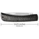 Knife Case Sod Buster Jr Folding Knife, 2.8in, Tru-Sharp Stainless Steel, Skinner, Burlap Laminate Black Handle, 66382