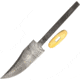Knifemaking 4in Damascus Steel Clip Point Blade, Brass Guard, BL036