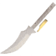 Knifemaking Clip Point Skinner Blade with Carbon Steel Construction Knife, Overall 10in, Blade 5.5in L Carbon Steel L Standard Edge, Removable Brass Guard, EG-618