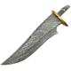 Knifemaking Damascus Blade With Sheath Fixed Blade Knife, 6.5in, Damascus Steel, Standard Edge BLSODMB3