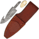 Knifemaking Damascus Guthook With Sheath Fixed Blade Knife, 4in, Damascus Steel, Standard Edge BLSODMB2