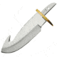 Knifemaking Guthook Blade With Sheath Fixed Blade Knife, 4.5in, Stainless Steel, Standard Edge, Mirror Polish, Handle BLSOBBL2