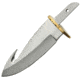 Knifemaking Guthook Blade With Sheath Fixed Blade Knife, 4in, Stainless Steel, Standard Edge, Mirror Polish, Handle BLSOB2