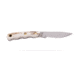 Knives of Alaska Alpha Wolf / Cub Bear Combo Fixed Blade Knives, 3in / 2.75in, CPM MagnaCut Stainless Steel, Drop Point /Caping Blade, Stag, Brown And White Sculpted Bone Handle, 00373FG