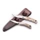 Knives of Alaska Alpha Wolf / Cub Bear Combo Fixed Blade Knives, 3in / 2.75in, CPM MagnaCut Stainless Steel, Drop Point /Caping Blade, Stag, Brown And White Sculpted Bone Handle, 00373FG