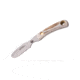 Knives of Alaska Muskrat / Cub Bear Combo Fixed Blade Knives, 2.25in / 2.75in, CPM-S30V Stainless Steel, Round Point/Caping Blade, Stag, Brown And White Sculpted Bone Handle, 00103FG