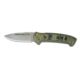 Knives of Alaska Strike Force D2 Automatic Folding Knife, G10 Handle, Layered Olive Drab/Black, 00910FG