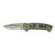 Knives of Alaska Strike Force D2 Automatic Folding Knife, Serrated, G10 Handle, Layered Olive Drab/Black, 00915FG