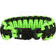 Knotty Boys Fat Boy Survival Bracelet, Black-Neon Green, 8in. Diameter KY113