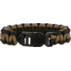 Knotty Boys Single Weave Survival Bracelet, Black and Coyote Brown, 8in. Diameter KY217