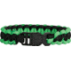 Knotty Boys Single Weave Survival Bracelet, Black-Lime Green, 9in. Diameter KY203