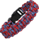 Knotty Boys Themed Survival Bracelet, Red-Blue-Gray, Large KY351