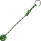 Knotty Boys Zombie Monkey Fist Chain Accessory, Neon Green-Black KYM0000
