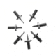 KNS Precision AR15/M16/AR10/ SR25 Post Sight 7 Pack, Black, SIGHTPAK