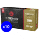 Koenig Competition Match , 9mm Luger, 110 grain, Jacketed Hollow Point, Brass, Centerfire Pistol Ammo, 500 Rounds