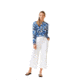 Krimson Klover Holly Crewneck Sweaters - Womens, Floral S. Blue, Large, S23155P-658-L
