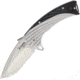 Krudo Discipline Framelock Folding Knife, 3.25in Satin 9Cr18Mov SS Drop Point, Sculpted SS Handle, Thumb Lug, Black G10 Handle Scales, Ceramic Ball Bearing Washers And Ball Detent, KDSC721