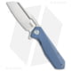 Kubey Atlas Folding Knife, 3.31in, Sandvik 14C28N, Sheepsfoot Blade, G10 Blue Handle, Gray/Blue, 7.80in, BHQ-217112