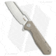 Kubey Atlas Folding Knife, 3.31in, Sandvik 14C28N, Sheepsfoot Blade, G10 Tan Handle, Gray/Tan, 7.80in, BHQ-217114