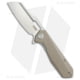 Kubey Atlas Folding Knife, 3.31in, Sandvik 14C28N, Sheepsfoot Blade, G10 Tan Handle, Gray/Tan, 7.80in, BHQ-217114